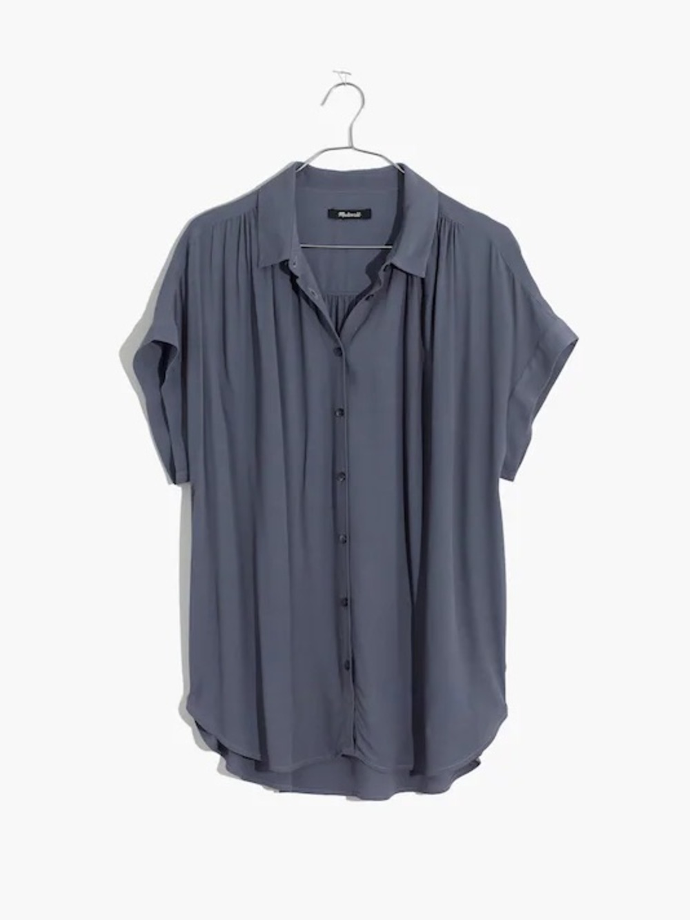 Madewell Central Drapey Shirt — Slate Blue/Grey